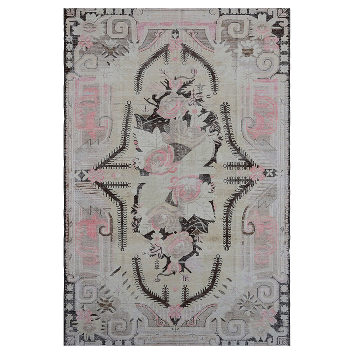Vintage Wool Cotton Blend Rug - 5'7" x 8'8"