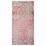 Pink Vintage Wool Cotton Blend Rug - 4'10" x 9'11"