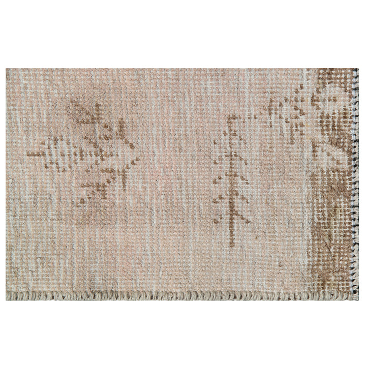 Pink Vintage Wool Cotton Blend Rug - 5' x 8'4"