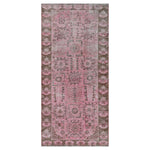 Pink Vintage Wool Cotton Blend Rug - 3'10" x 7'10"
