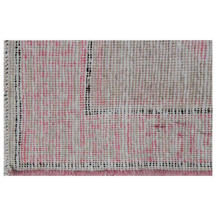 Pink Vintage Wool Cotton Blend Rug - 5'9" x 9'