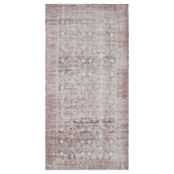 Pink Vintage Wool Cotton Blend Rug - 5'1" x 10'
