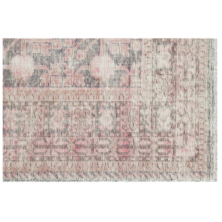 Pink Vintage Wool Cotton Blend Rug - 5'1" x 10'