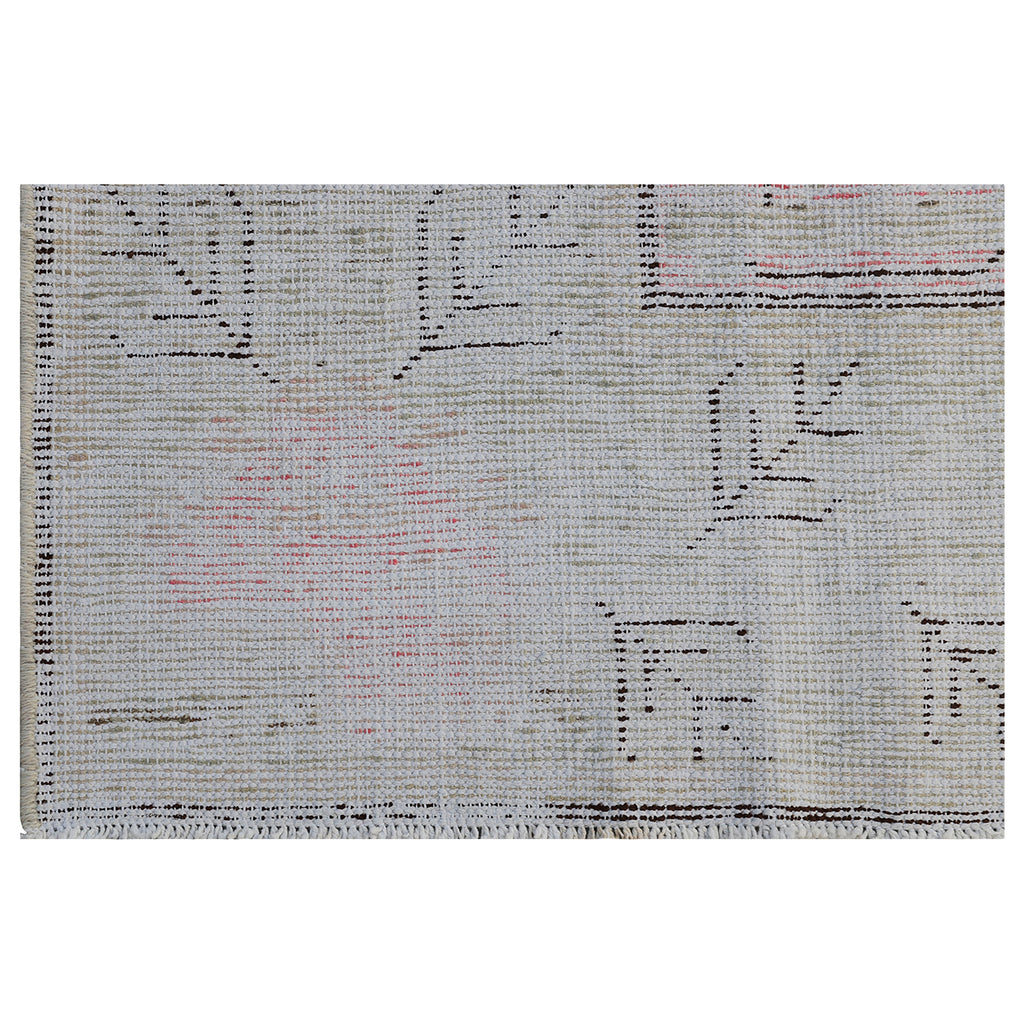 Vintage Wool Cotton Blend Rug - 4'11" x 8'3"