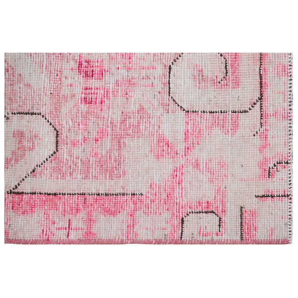 Pink Vintage Wool Cotton Blend Rug - 5'2" x 9'2"