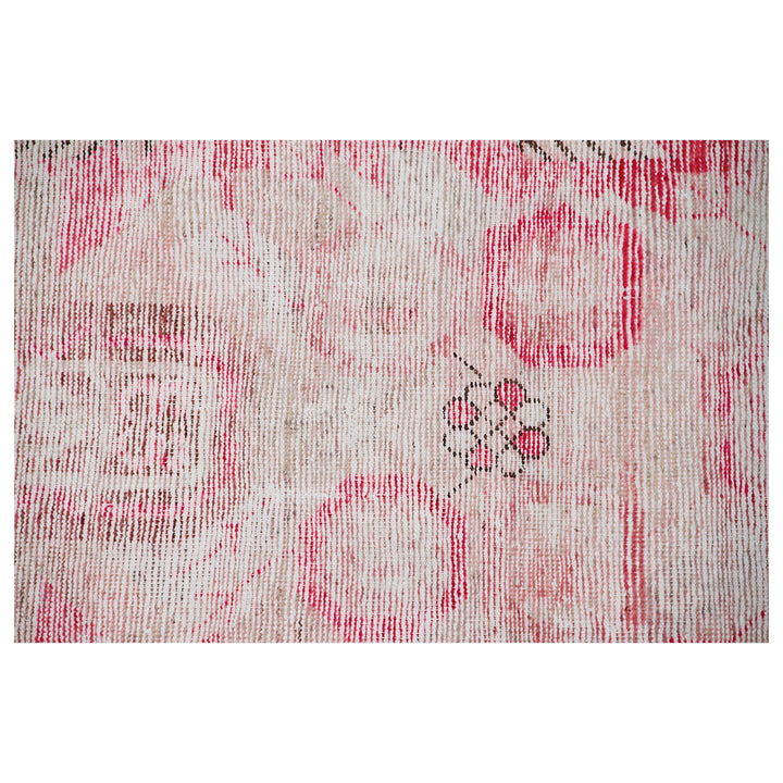 Pink Vintage Wool Cotton Blend Rug - 5'2" x 9'2"