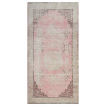 Pink Vintage Wool Cotton Blend Rug - 3'6" x 6'6"