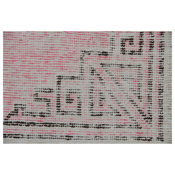 Pink Vintage Wool Cotton Blend Rug - 3'6" x 6'6"