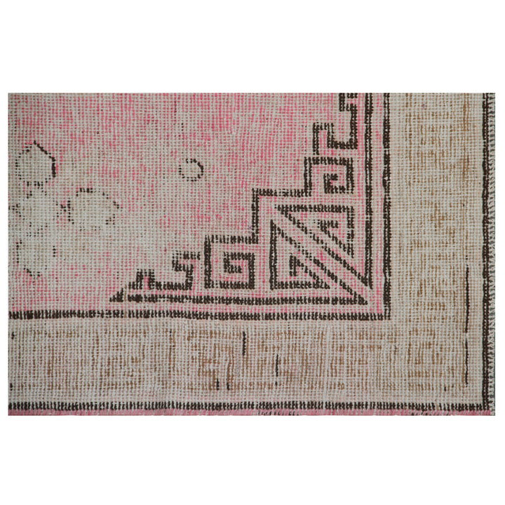Pink Vintage Wool Cotton Blend Rug - 3'6" x 6'6"