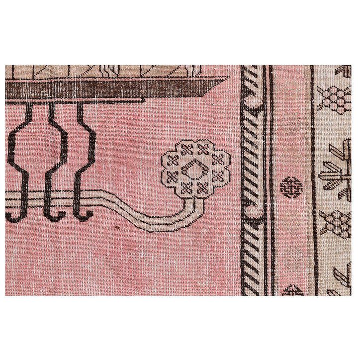 Pink Vintage Wool Cotton Blend Rug - 5'3" x 8'6"