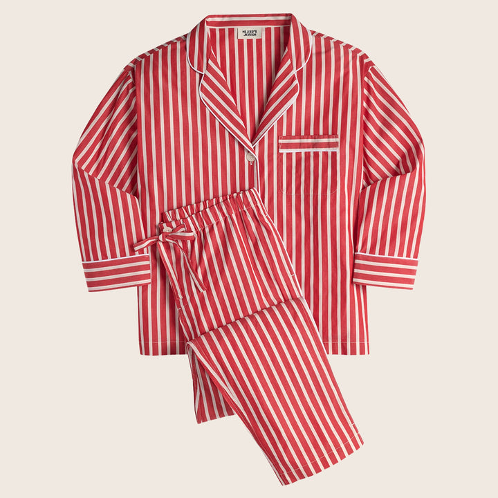Marina Pajama Set in Red Breton Stripe S