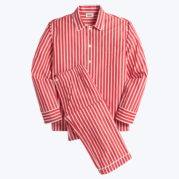 Henry Pajama Set in Red Breton Stripe M