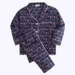 Marina Pajama Set in Pink Berry Floral Navy M