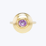 Pink Sapphire Starburst Saucer Ring