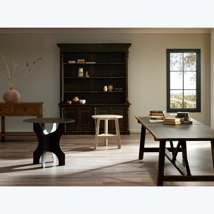 Sophisticated interior space with modern and traditional decor elements.