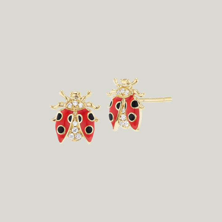 4 Elements Ladybug Stud Earrings