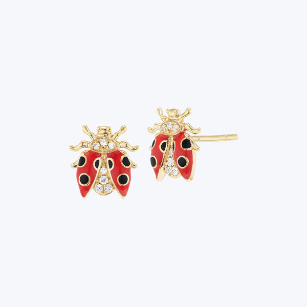 4 Elements Ladybug Stud Earrings