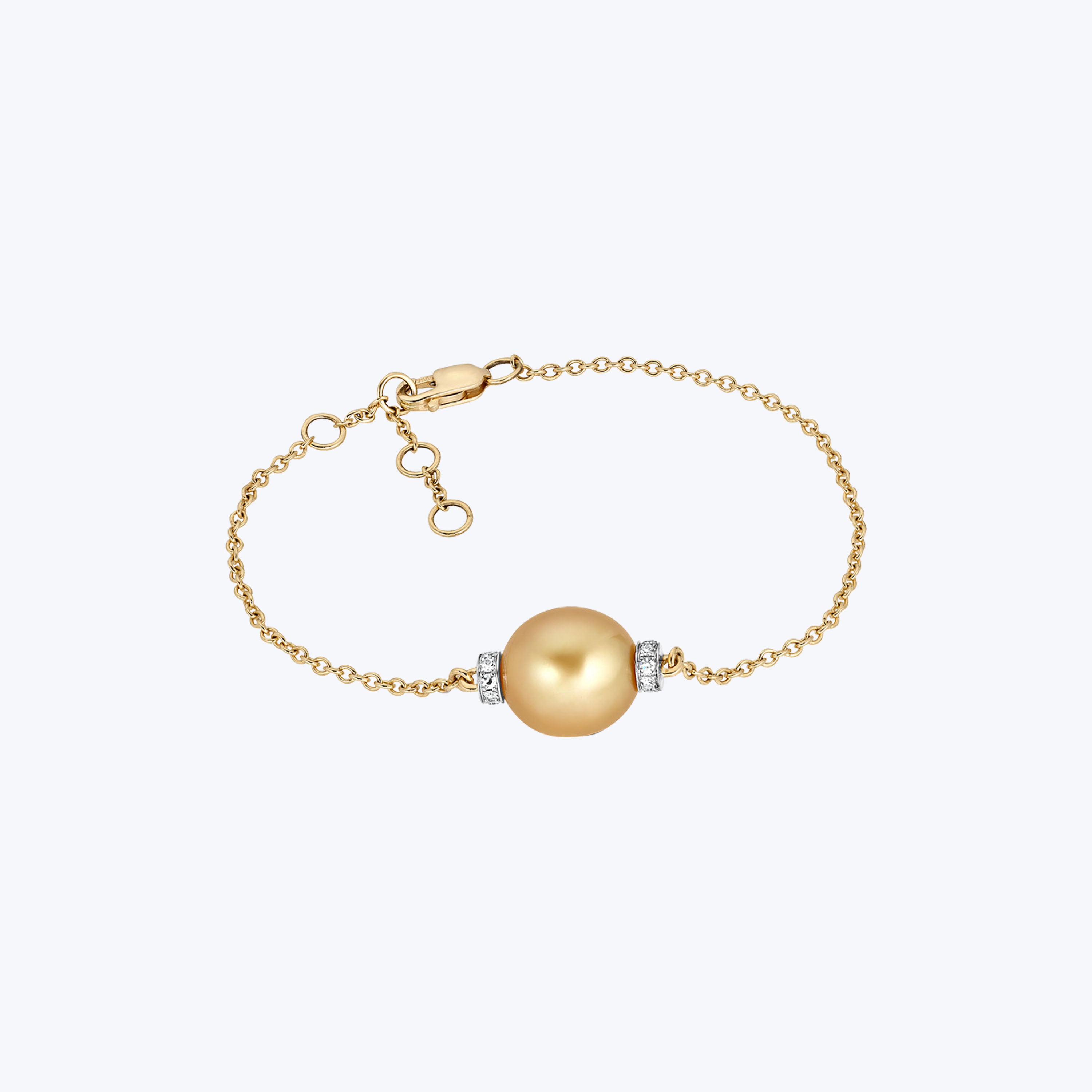 Circuital Bracelet in Golden Pearl + Yellow Gold