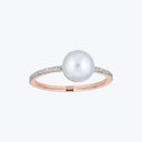 Pearl and Pebbles Diamond Ring in Rose Gold