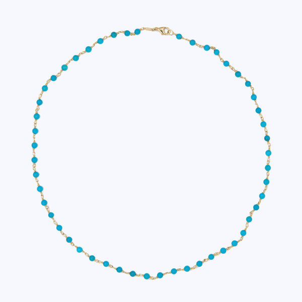 2.6mm Italian Turquoise Bead Contemporary Chain