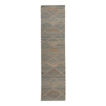 Modern Handknotted Wool Rug - 2'9" x 12'