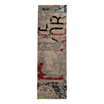 Modern Handknotted Wool & Silk  Rug - 2'9" x 10'