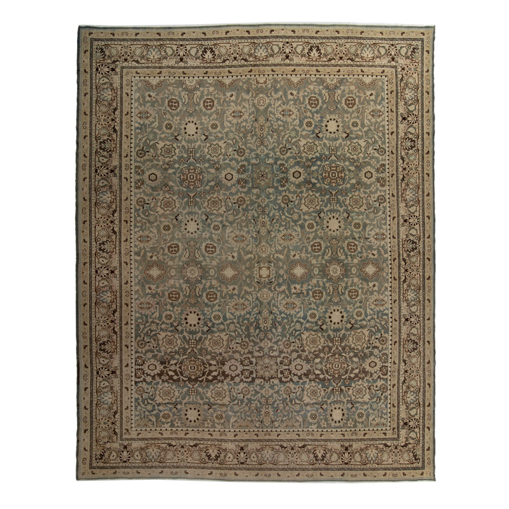 Floral Antique Wool Rug - 11' x 13'4"