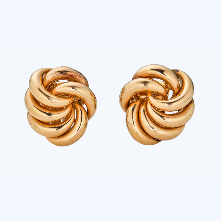 Retro Gold Knot Earrings