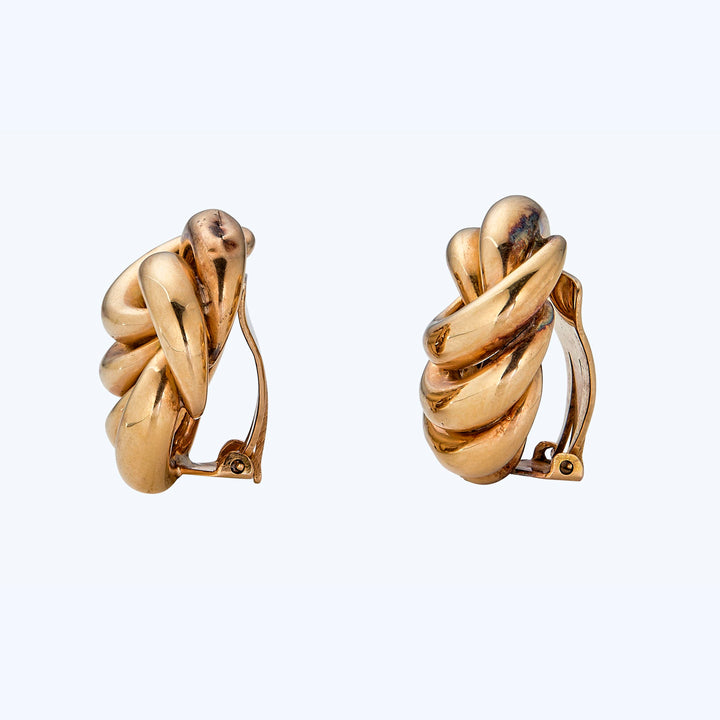 Retro Gold Knot Earrings