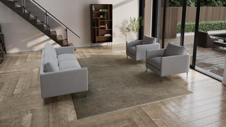 Multicolored Transitional Wool Rug - 8'11" x 11'10"