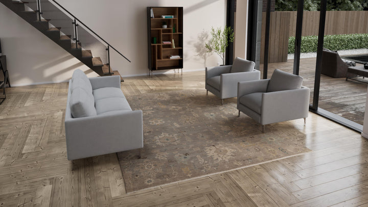 Grey Transitional Wool Rug - 8'10" x 11'8"