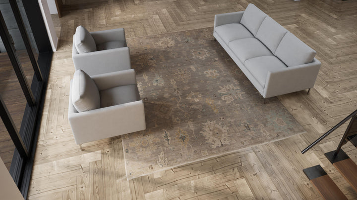 Grey Transitional Wool Rug - 8'10" x 11'8"