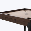 Oak Wood Mahjong Card Table Smoked