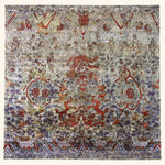 Multicolored Dragon Alchemy Silk Rug - 8'4" x 8'1"