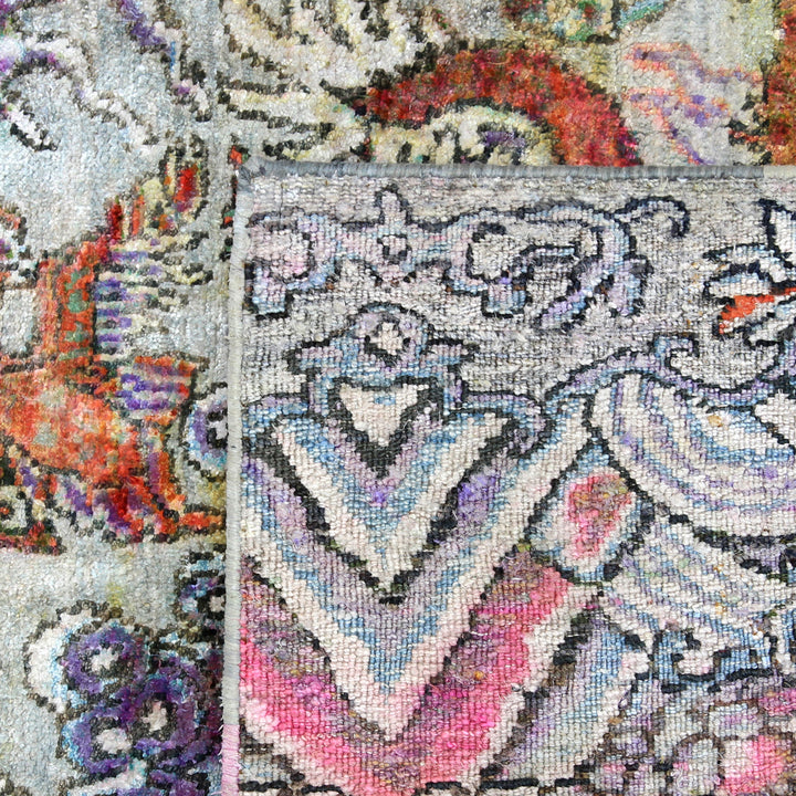 Multicolored Dragon Alchemy Silk Rug - 8'4" x 8'1"