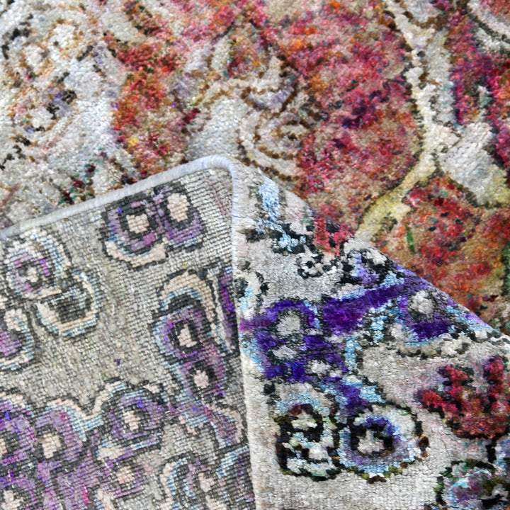 Multicolored Dragon Alchemy Silk Rug - 8'4" x 8'1"