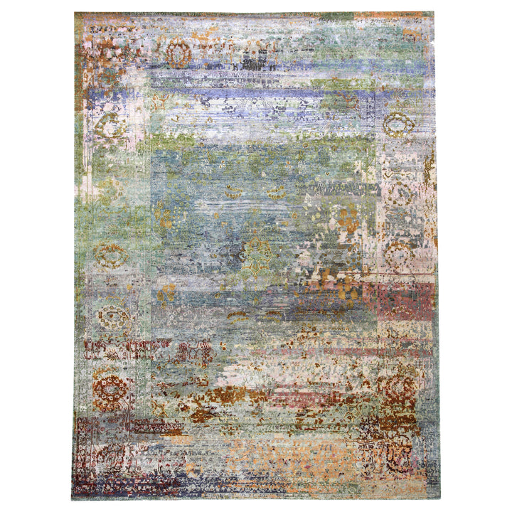 Multicolored Alchemy Silk Rug - 8'10" x 11'10"