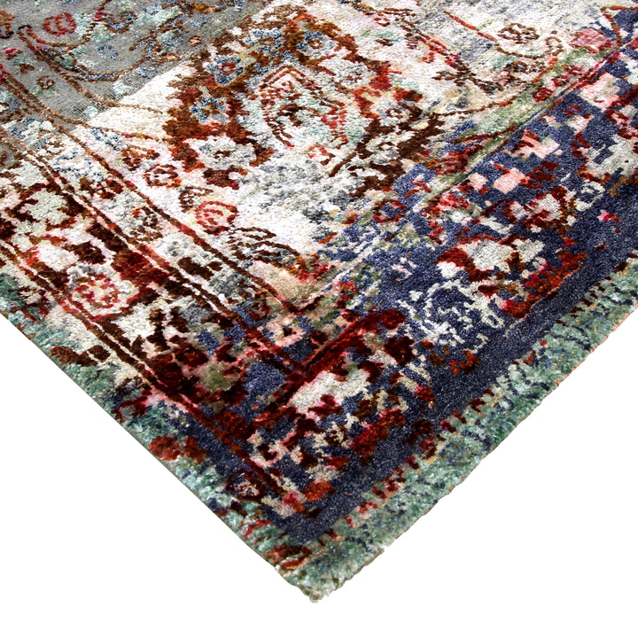 Multicolored Alchemy Silk Rug - 8'10" x 11'10"
