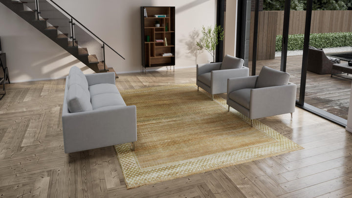Tan Alchemy Silk & Wool Rug - 8'9" x 12'4"