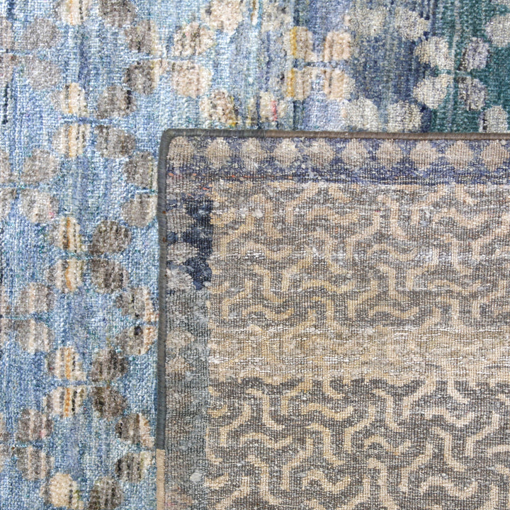Two fabric samples with contrasting patterns and textures displayed together.