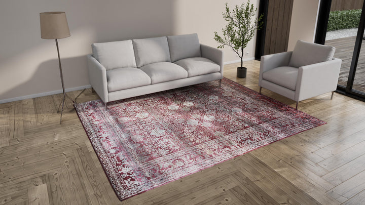 Red Transitional Alchemy Silk Rug - 8' x 9'8"
