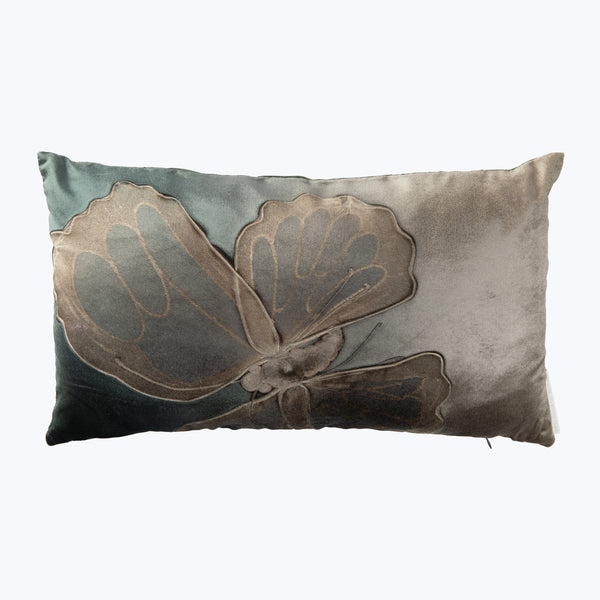 Ombre Monarch Lumbar Pillow, Malachite on Cobble