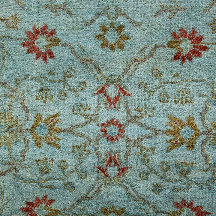 Blue Transitional Wool Rug - 2'7" x 15'8"
