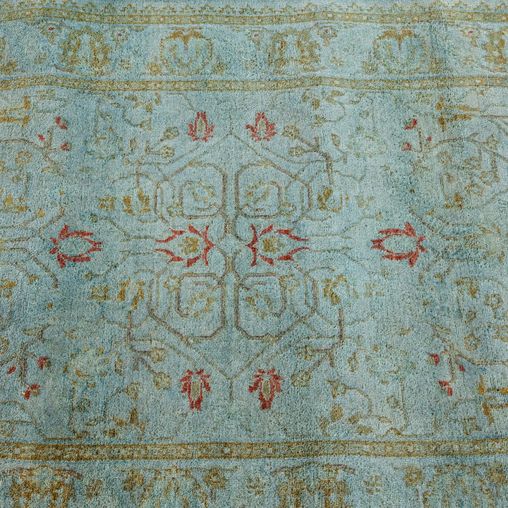 Blue Transitional Wool Rug - 2'7" x 15'8"