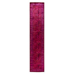 Pink Transitional Wool Rug - 2'6" x 12'3"