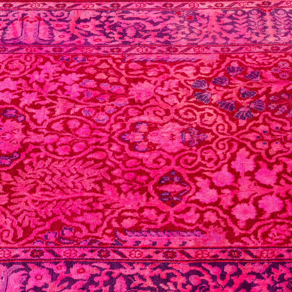 Pink Transitional Wool Rug - 2'6" x 12'3"