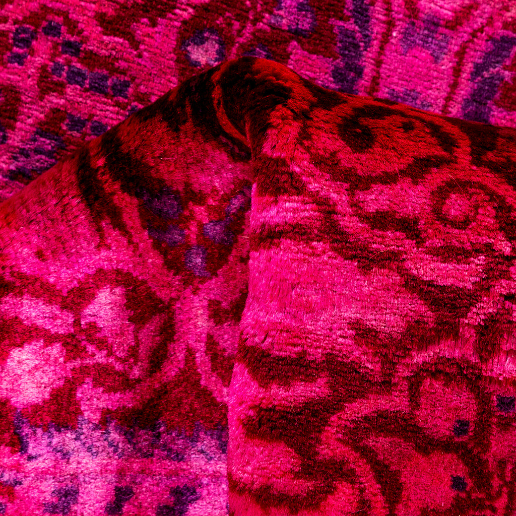 Pink Transitional Wool Rug - 2'6" x 12'3"