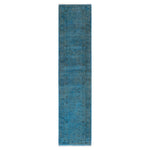 Blue Transitional Wool Rug - 2'7" x 11'10"