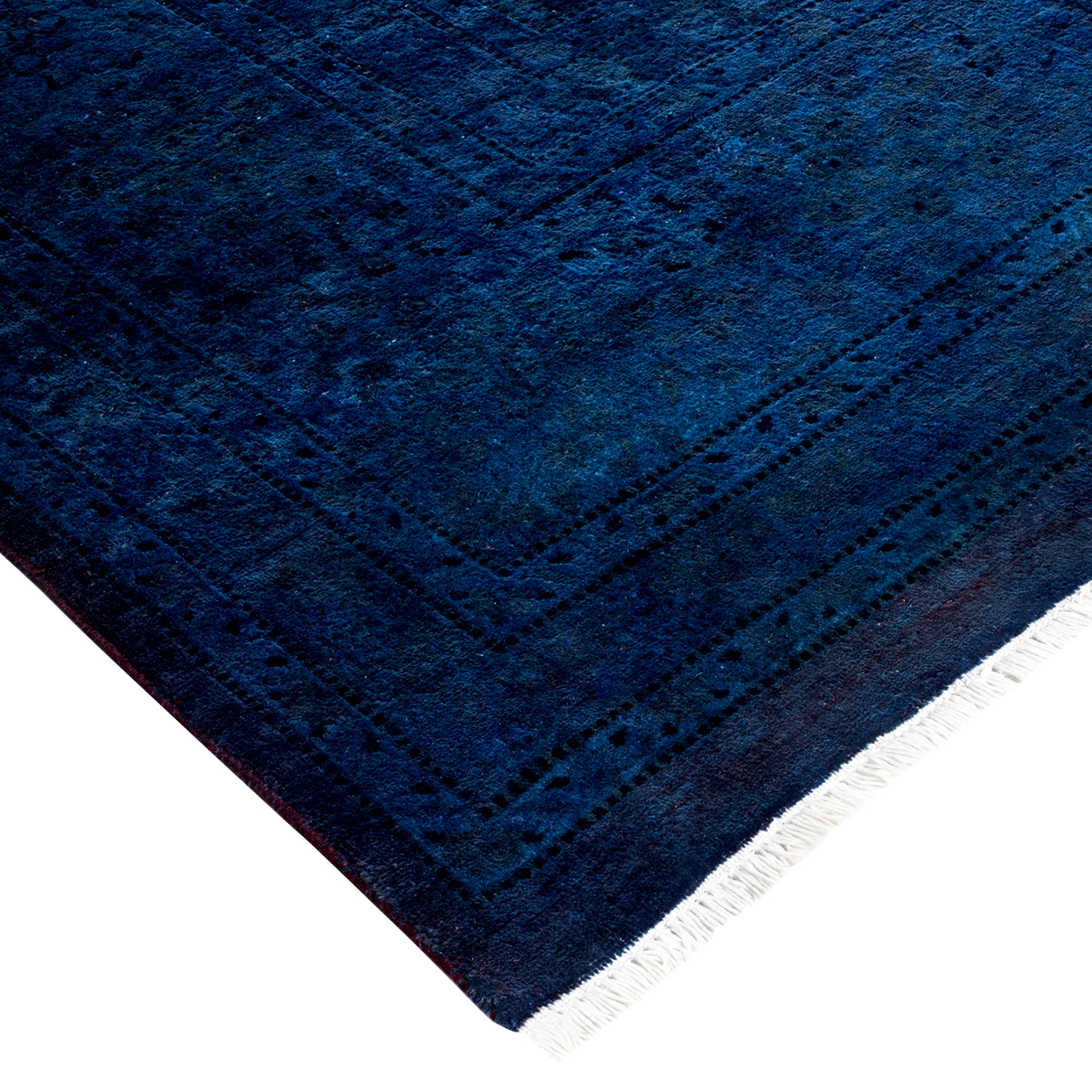 Blue Transitional Wool Rug - 8'1" x 10'1"