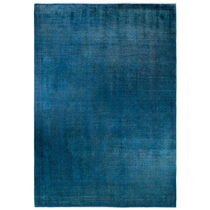 Blue Transitional Wool Rug - 10'2" x 13'10"